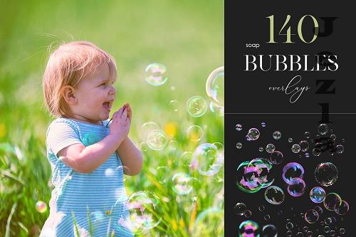 140 Bubbles Overlays, Photoshop Soap Bubbles Overlay - 1888943