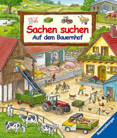 Cover: Susanne Gernhäuser  -  Sachen suchen: Auf dem Bauernhof  -  Wimmelbuch ab 2 Jahren