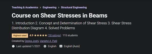 Course on Shear Stresses in Beams
