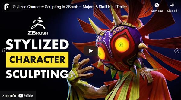 FlippedNormals - Stylized Character Sculpting in ZBrush - Majora & Skull Kid
