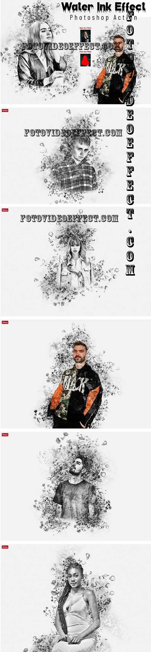 Water Ink Effect Photoshop Action - 7128635