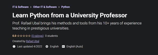 Learn Python from a University Professor