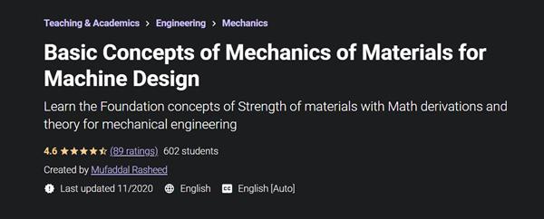 Basic Concepts of Mechanics of Materials for Machine Design