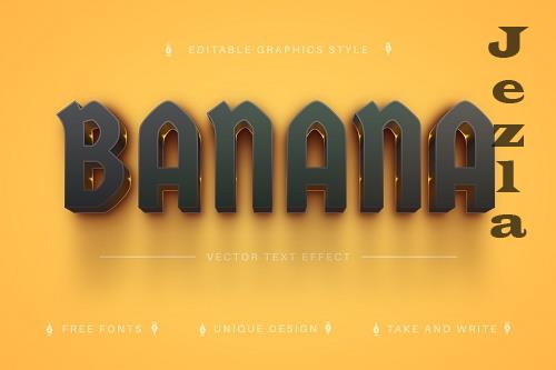 Yellow Banana - Editable Text Effect - 7129741