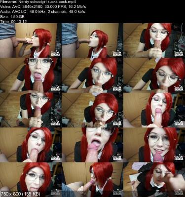 Miss Banana Redhead Teen Blowjob UltraHD/4K 2160p
